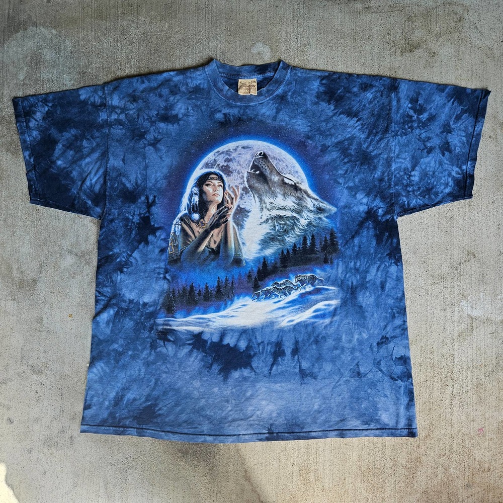 99 The Mountain Wolf Howling at Moon Shirt XXL